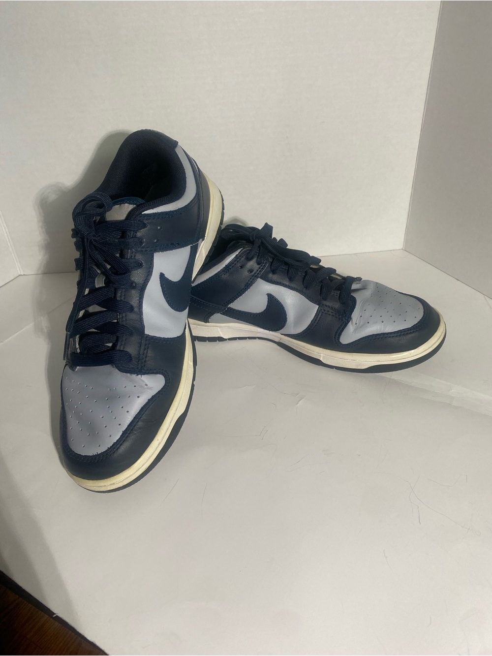Nike Georgetown Dunk Retro Men’s Low-Top Sneakers in Navy and Light Gray size9.5